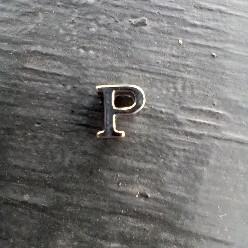🙂Origami Owl Silver Letter P Floating Charm